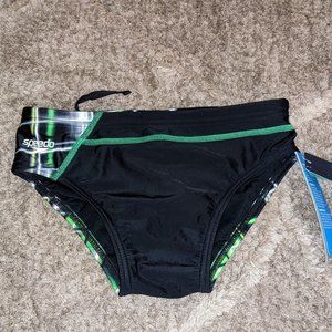 Speedo's Revolutionary Powerflex Eco Laser Sticks Swim Brief  - Size 28